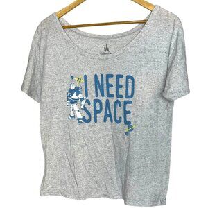 Disney Parks Women's S Buzz Lightyear T-shirt I Need Space Casual Graphic‎